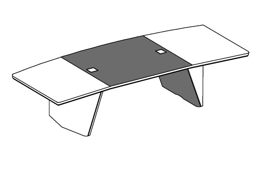Письменный стол в коже и шпоне, с металической вставкой в опорах iSixty S240I 