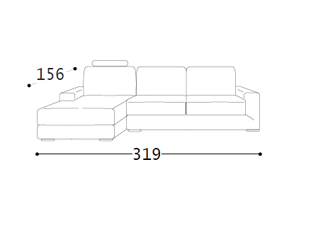 Угловой диван раскладной с подголовником