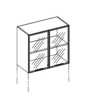 Шкафы-надстройки со стеклянными дверками