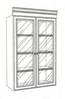 Верхний модуль двери со стеклом
