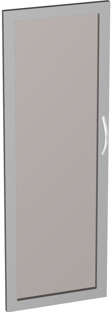 Дверь стеклянная в алюминиевой рамке (1шт.)
