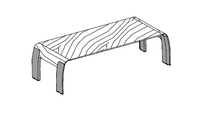 Письменный стол: столешница и боковины в дереве, опоры обтянуты кожей Omega 210M/Y 