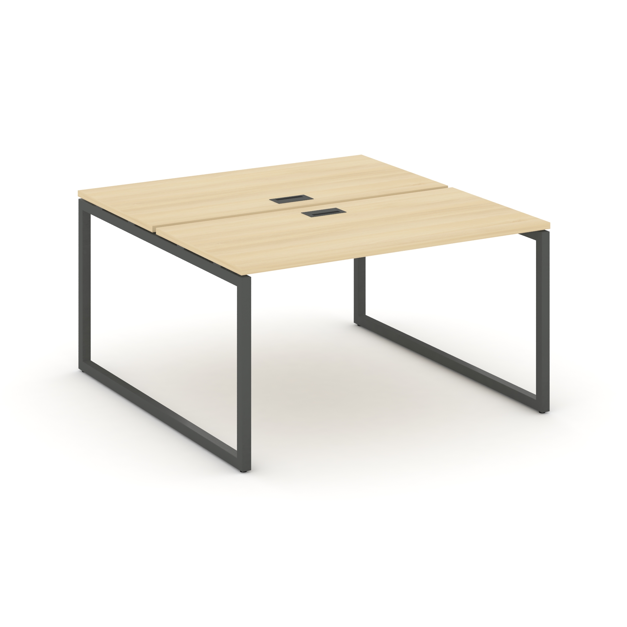 Офисный стол на 2 рабочих места с О-образными опорами