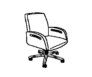 Кресло для руководителя  со средней спинкой