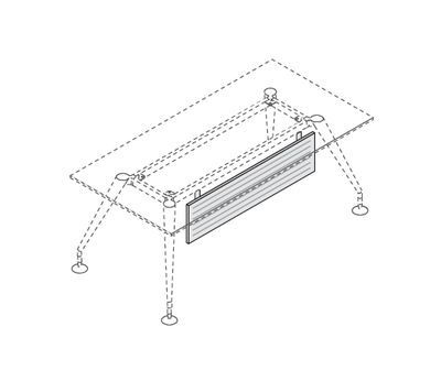 Передняя панель для стола L.160