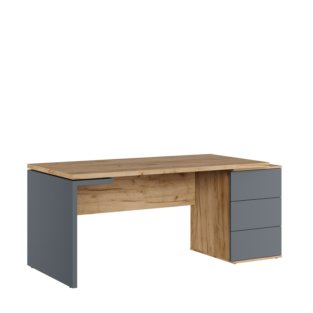 Стол руководителя на опорной тумбе правый