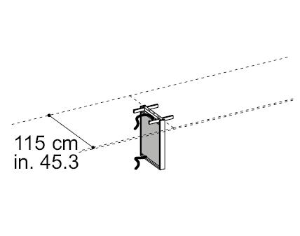 Опора + 1 боковина для вертикальной проводки кабеля (картер) для переговорных столов ширин. 115 см