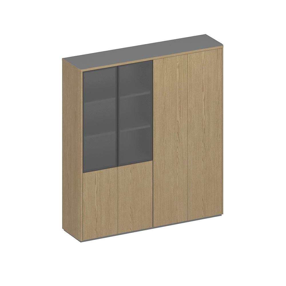 Шкаф для документов высокий 4-дверный (для одежды с дополнением+высокий комбинированный)