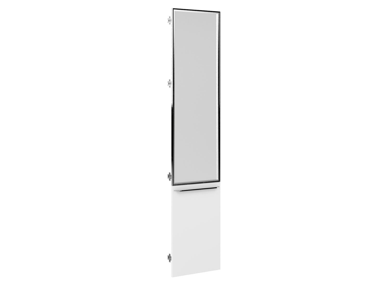 Комплект дверей стекло в алюм раме+ДФ глянец