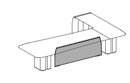 Фронтальная панель для письменного стола в коже ( для столов 240 - 240AD - 240AS - VP240 - VP240AD - VP240AS)