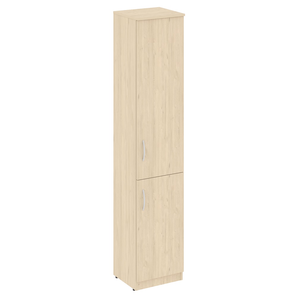 Шкаф высокий узкий с 2-мя деревянными дверьми правый