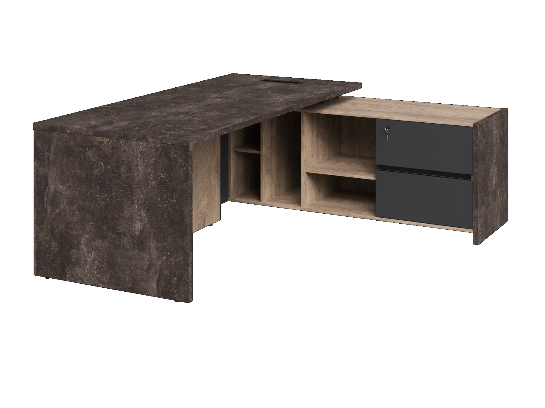 Стол руководителя с тумбой правый