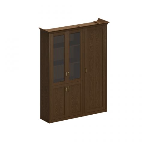 Шкаф комбинированный (для одежды узкий+ со стеклом) 