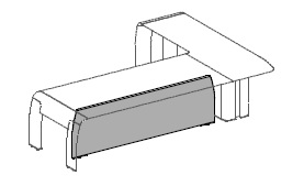 Фронтальная панель для письменного стола в коже ( для столов 180K - VP180K)