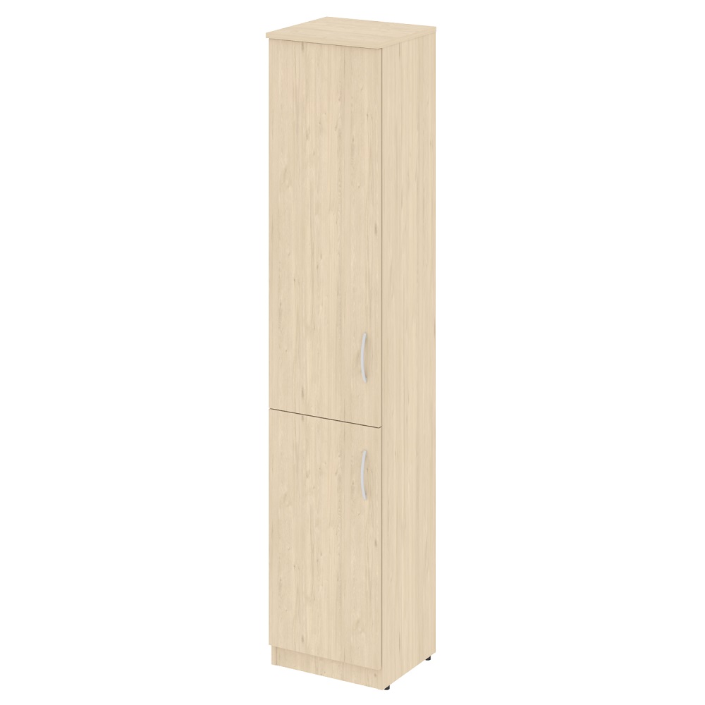 Шкаф высокий узкий с 2-мя деревянными дверьми левый