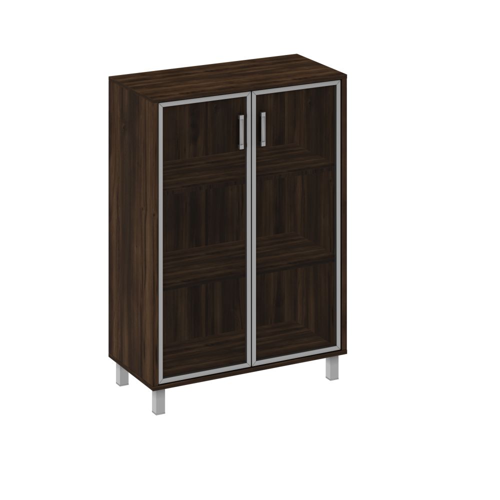 Шкаф для документов, двери стеклянные в алюминиевой раме