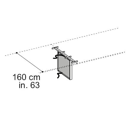 Опора + 1 боковина для вертикальной проводки кабеля (картер) для переговорных столов ширин. 160 см