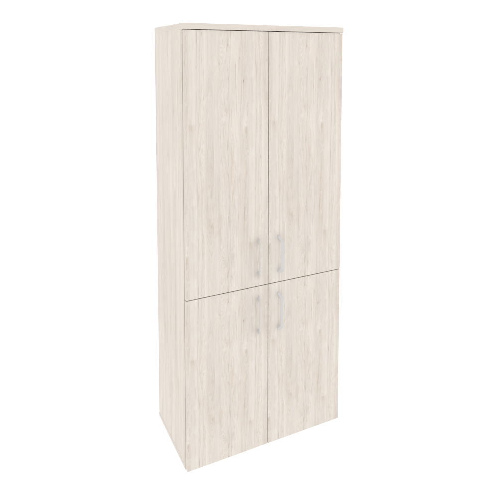 Шкаф высокий широкий (2 низких фасада ЛДСП + 2 средних фасада ЛДСП)