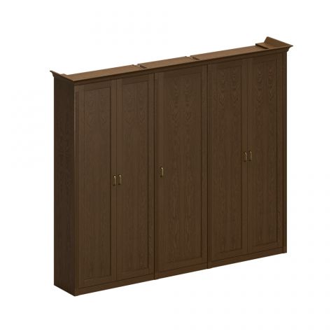 Шкаф комбинированный (2 для документов+узкий для одежды)