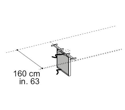 Опора + 1 боковина для вертикальной проводки кабеля (картер) для переговорных столов ширин. 160 см с люком “Top Access”