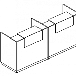 Стойка ресепшн прямая с промежуточной опорой А4 9846