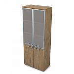 Шкаф высокий со стеклом в алюминиевой раме GLOSS 9Ш.005.19