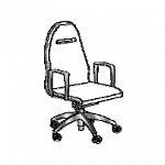 Кресло для руководителя  со средней спинкой