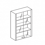 Средний шкаф со стеклом для шкафов PEGASO PVPEGAL5