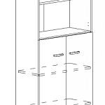 Шкаф для документов полузакрытый Albero А4 9378