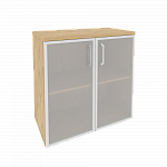 Шкаф низкий широкий (2 низких фасада стекло в раме) Onix Wood/Оникс Вуд O.ST-3.2R