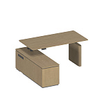 Стол руководителя на электроприводе на опорной тумбе левый, без экрана ION ИН 134 ГР 