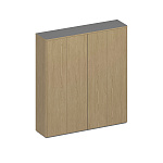 Шкаф для документов высокий 4-дверный (для одежды с дополнением+высокий закрытый) ION ИН 363 ГР