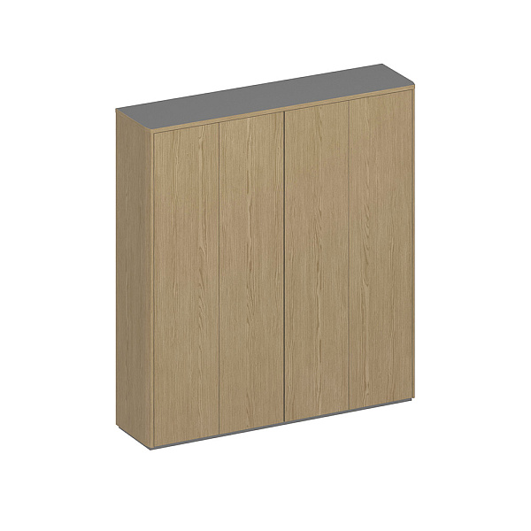 Шкаф для документов высокий 4-дверный (для одежды с дополнением+высокий закрытый) ION ИН 363 ГР