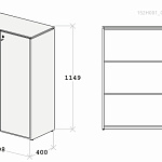 Шкаф для документов средний Апекс 152H001_OM1B