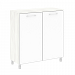  Шкаф квадратный с 2-мя белыми стеклянными дверьми в алюминиевой раме  YALTA LT.SD-1.4 R white