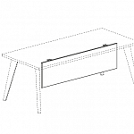 Фронтальная Меломиновая панель для стола с коническими опорами
