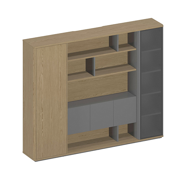 Шкаф комбинированный левый с подсветкой ION ИН 332 ГР