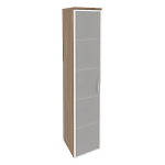 Шкаф высокий узкий левый (1 высокий фасад стекло в раме) Onix Wood/Оникс Вуд O.SU-1.10R(L)
