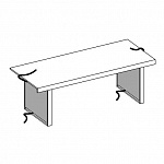 Письменный стол + 2 боковины для вертикальной проводки кабеля (картер) Essence AES 25909 