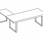 Письменный стол с боковым приставным столиком Essence AES 10409 