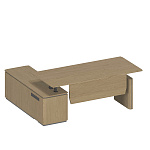 Стол руководителя на электроприводе на опорной тумбе правый ION ИН 139 ГР 