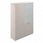 Шкаф для одежды узкий и Шкаф высокий со стеклом ATLAS / АТЛАС NZ-0303+NZ-0341.YN.YN