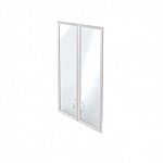 Комплект дверей с матовым стеклом в алюминиевой рамке. Приоритет II К-981
