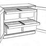 Модуль нижний с ящиками под файлы President P-BNA10