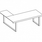 Письменный стол с боковным приставным столиком с совмещенными столешницами Essence AES 17407 