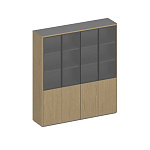 Шкаф для документов высокий комбинированный (стенка из 2 шкафов) ION ИН 360 ГР