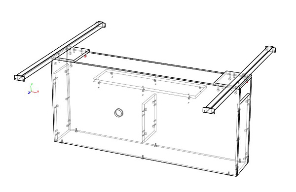 Тумба к переговорному столу Атлас универсальная NZ-811.GS.GR