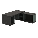 Стол руководителя с опорными тумбами правый.( нужно добавить наполнение тумб) GREENWOOD G-200R 