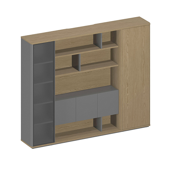 Шкаф комбинированный правый с подсветкой ION ИН 331 ГР