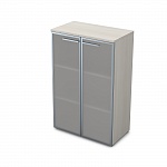 Шкаф средний со стеклом в алюминиевой рамке GLOSS 9Ш.017.6 